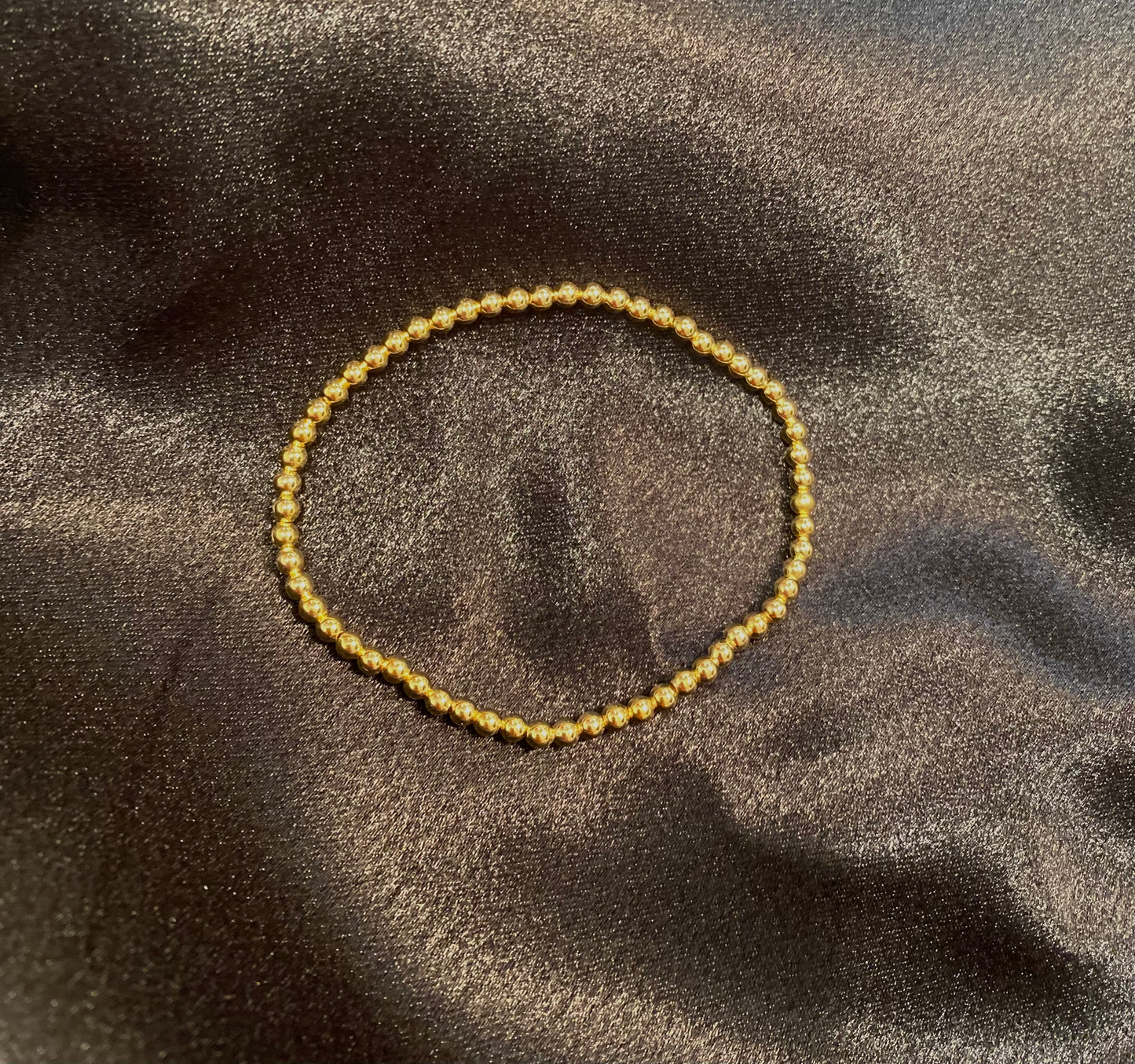 3mm Classic Gold Bead Bracelet