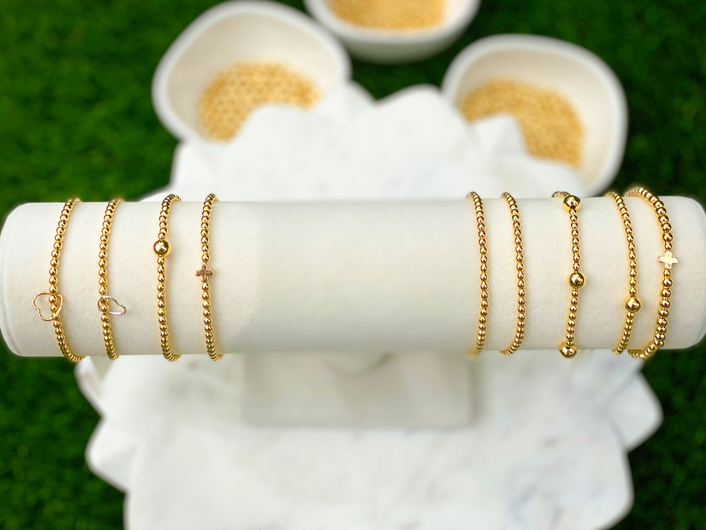 3mm Classic Gold Bead Bracelet